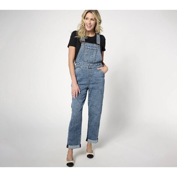Denim & Co. Canyon Retreat Easy Stretch Overall Sunstone,Reg 8 A670632 - Picture 1 of 1